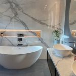 marble design bathroom install